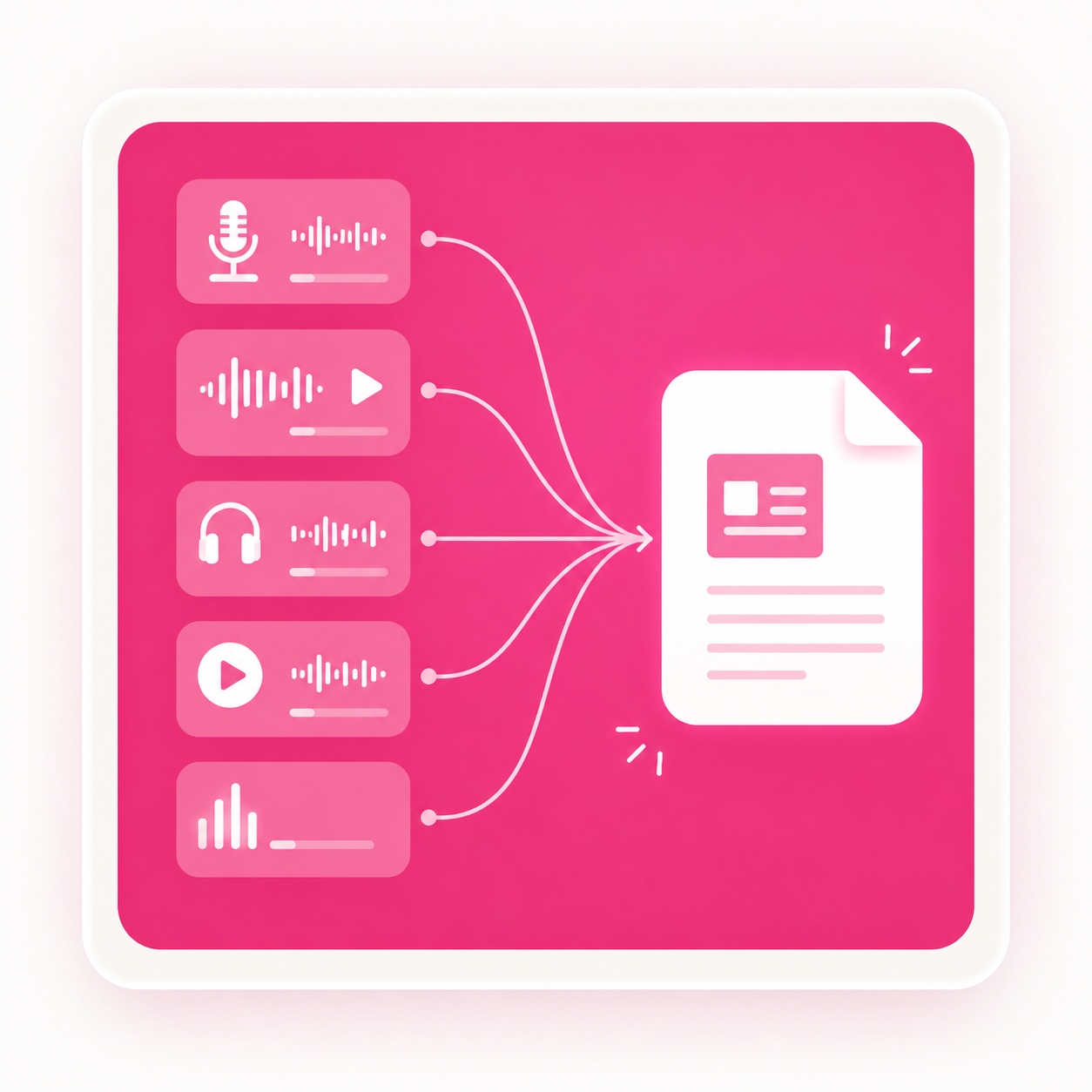 Podcasts turned into summaries